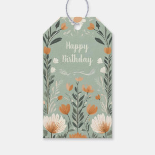 Étiquettes-cadeau Floral finlandais