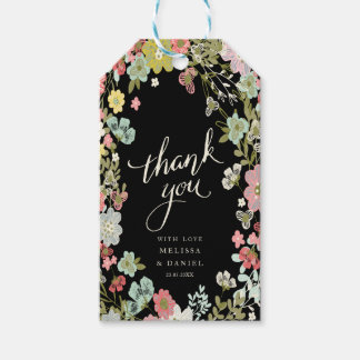 Étiquettes-cadeau Floral Garden Wedding Merci Tags cadeaux