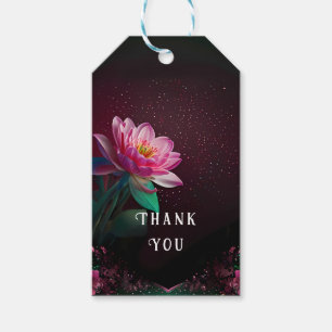 Étiquettes-cadeau Floral Lotus Mariage Suite   Starry Night Romance