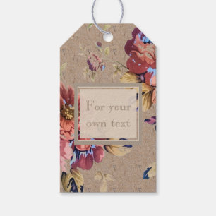 Étiquettes-cadeau Floral rustique vintage