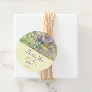 Étiquettes Cadeau Floral violet élégant