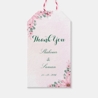 Étiquettes-cadeau Floral Wedding Thank you tags favor tags editable