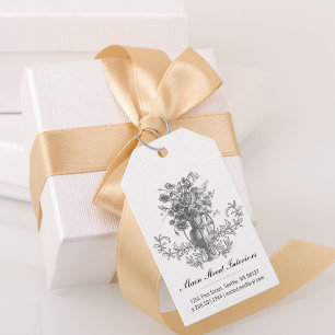 Étiquettes-cadeau Florals Antique Petit Entreprise Prix