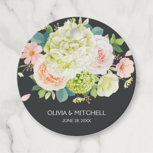 Étiquettes Cadeau Flore d'aquarelle printanière (Devant)