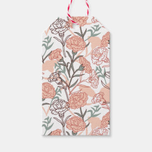 Étiquettes-cadeau Flore inspirée par la nature : Motif de fleurs de