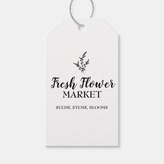 Étiquettes-cadeau Florist Fleur Fraîche Personnalisé (Devant)