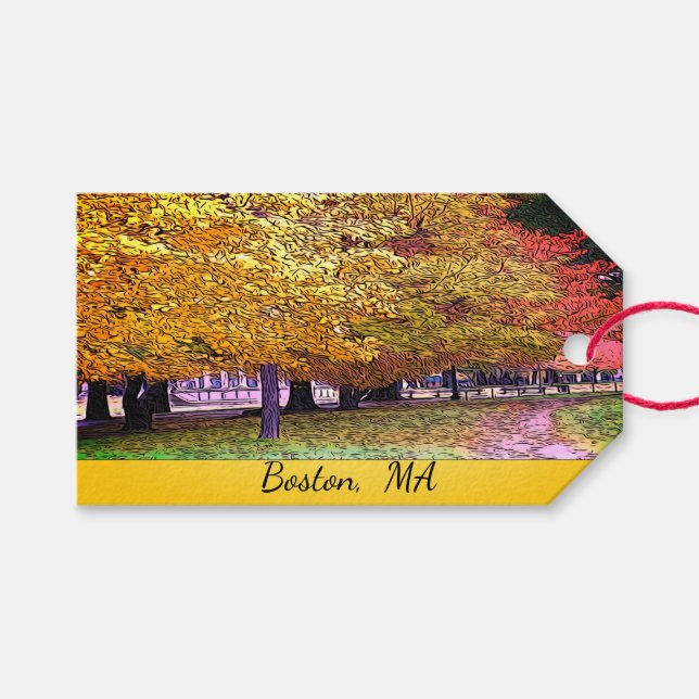 Étiquettes-cadeau Folithe d'automne (Devant (Horizontal))
