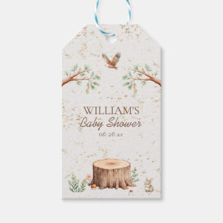 Étiquettes-cadeau Fond de décor personnalisé pour Baby Shower Bohème