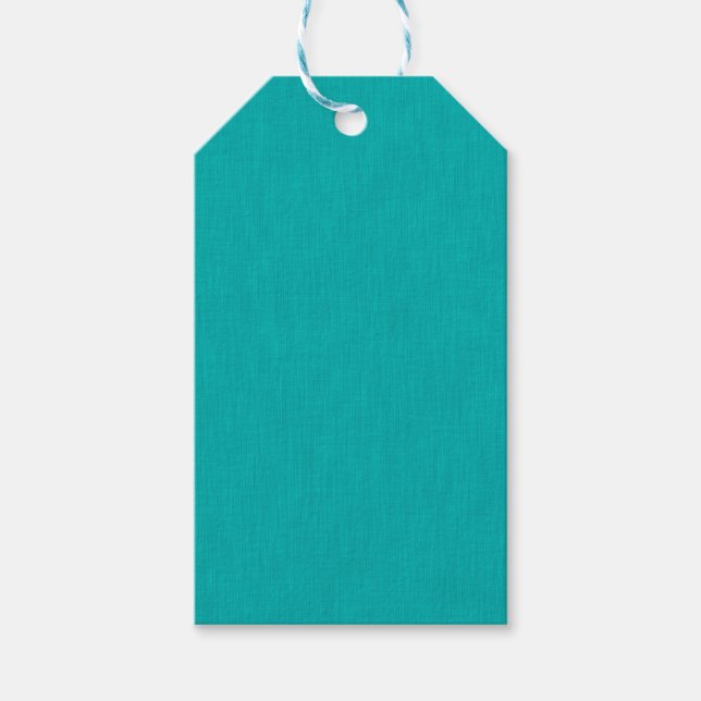 Étiquettes-cadeau Fond texturé sarcelle visuel calme et simple (Devant)