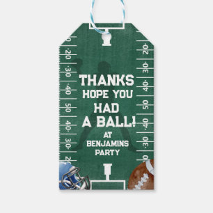 Étiquettes-cadeau Football Anniversaire Fête Merci Favoriser
