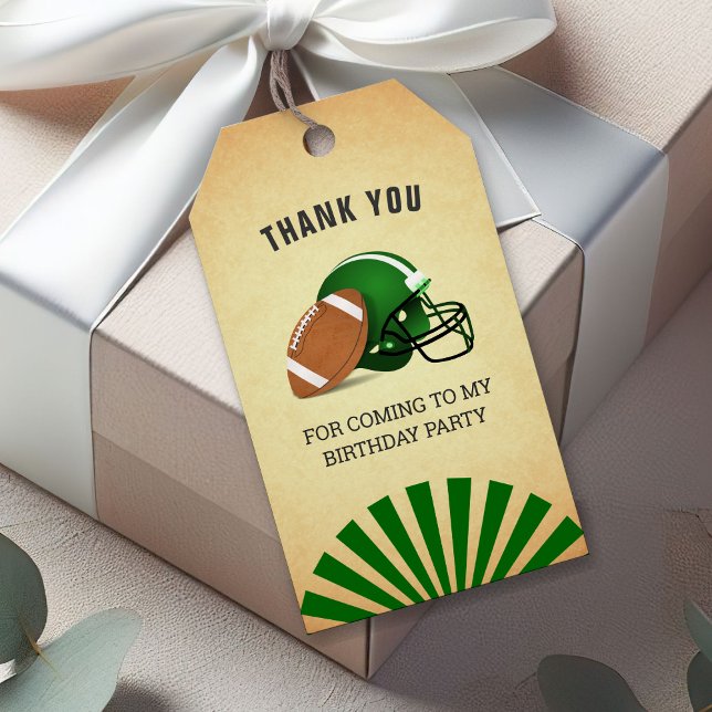 Étiquettes-cadeau Football Anniversaire Fête Merci Favoriser (Créateur téléchargé)