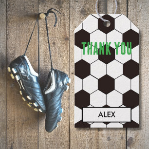 Étiquettes-cadeau Football Enfants Football Anniversaire motif Merci