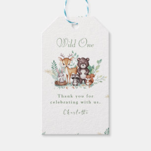 Étiquettes-cadeau Forêt amis premier anniversaire merci tag