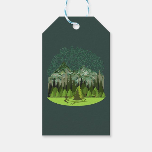 Étiquettes-cadeau Forêt, Bois, Nature (Devant)