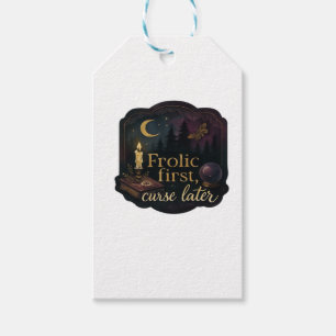 Étiquettes-cadeau Forêts Mystiques Fantastiques Whimsigoth, Lunes & 