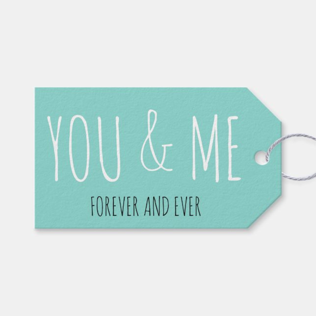Étiquettes-cadeau Forever You And Me Mariage Suite (Devant (Horizontal))