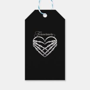 Étiquettes-cadeau Forevermore Squelette Mains Coeur Romance gothique