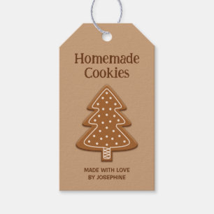 Étiquettes-cadeau Forme de sapin en pain d'épices - Biscuits faits m