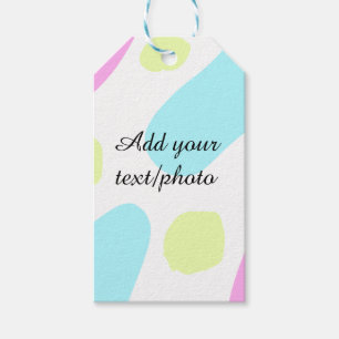 Étiquettes-cadeau Formes géométriques abstraites pastel ajouter nom