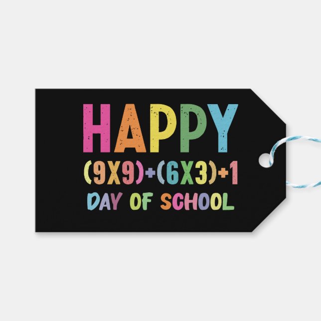 Étiquettes-cadeau Formule Mathématique 100 Jours D'école Drôle Prof  (Devant (Horizontal))