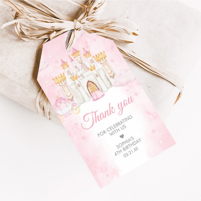 Étiquettes-cadeau Four Ever a Princess Anniversaire Fête Favoriser T (Four Ever a Princess Birthday Party Favor Tags)