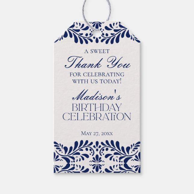 Étiquettes-cadeau Fournitures de fête d'anniversaire de la fête de c (Devant)