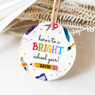 Étiquettes Cadeau Fournitures scolaires Bright School Year Round