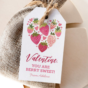 Étiquettes-cadeau Fraise Berry Sweet Kids Valentines Day