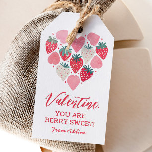 Étiquettes-cadeau Fraise Berry Sweet Kids Valentines Day