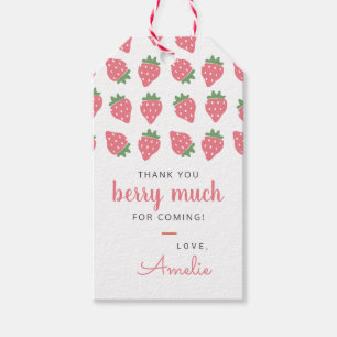 Étiquettes-cadeau Fraise Faveur Tags Anniversaire Berry Beaucoup suc
