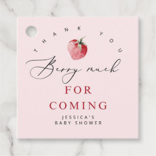 Étiquettes Cadeau Fraise merci beaucoup baies