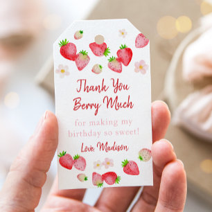 Étiquettes-cadeau Fraise sauvage Berry Sweet Anniversaire