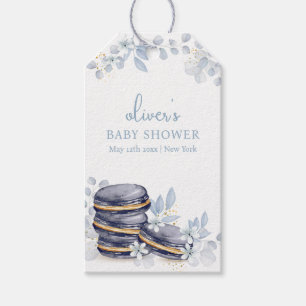 Étiquettes-cadeau Français Floral Bonjour Bébé Macaron Baby shower