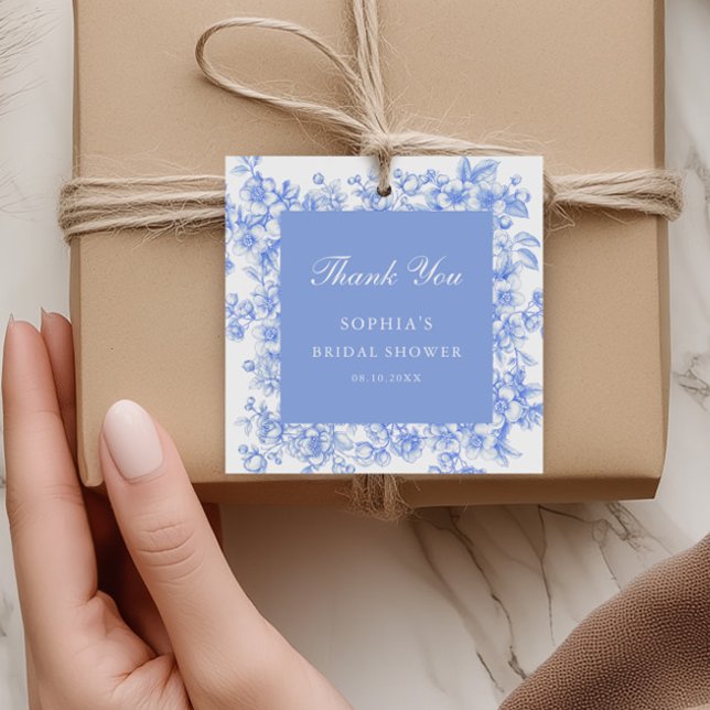 Étiquettes Cadeau Français Quelque chose de bleu Fête des mariées Me (Créateur téléchargé)