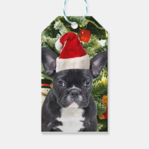 Étiquettes-cadeau French Bulldog Arbre de Noël Ornements Snowman