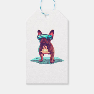 Étiquettes-cadeau French Bulldog SciFi avec lunettes de soleil Cool