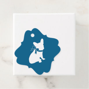 Étiquettes Cadeau French Bulldog Theme Party - Baby shower Blue