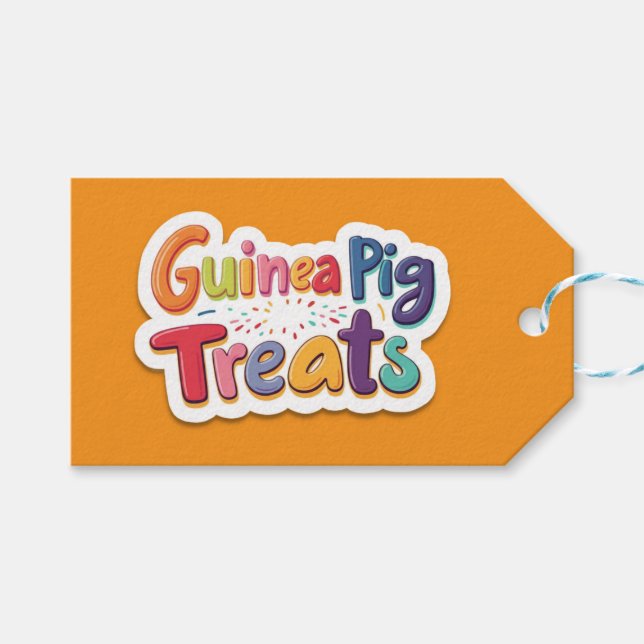 Étiquettes-cadeau Friandises pour cobayes (Devant (Horizontal))