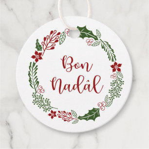 Étiquettes Cadeau Friulian Joyeux Noël, Bon Nadâl, Personnalisé
