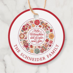 Étiquettes Cadeau Frohe Weihnachten