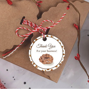 Étiquettes Cadeau Froideur Chocolat Pépites Cookies Boulanger Merci
