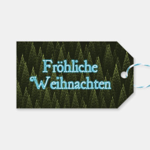 Étiquettes-cadeau Froliche Weihnachten - Conifers