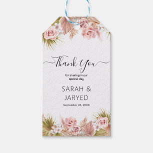 Étiquettes-cadeau Frontière florale de Boho