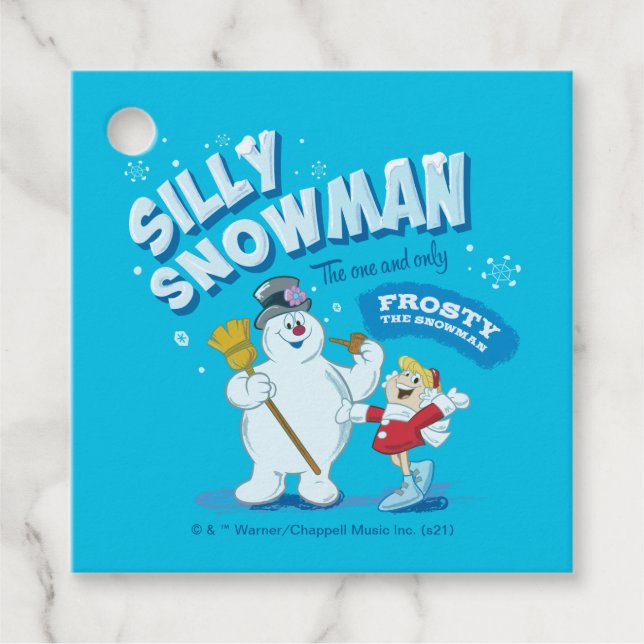 Étiquettes Cadeau Frosty the Snowman™ | "Silly Snowman" (Devant)