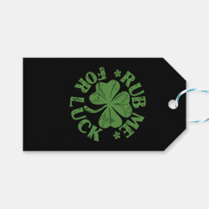 Étiquettes-cadeau Frottez-moi pour la chance Saint-Patrick Shamrock