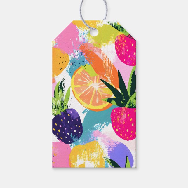 Étiquettes-cadeau Fruit tropical d'été Fiesta (Devant)