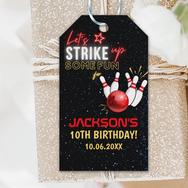 Étiquettes-cadeau Fun Bowling party for Kids (Créateur téléchargé)