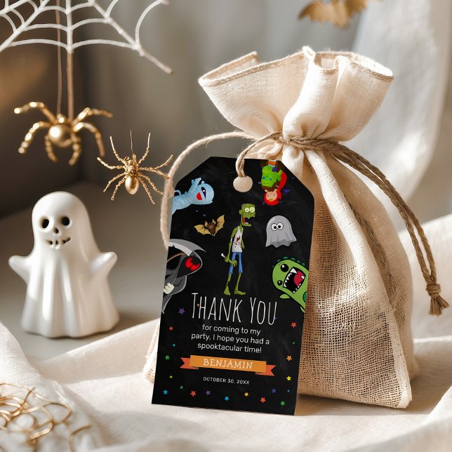 Étiquettes-cadeau Fun Halloween Anniversaire de enfant Party Merci F (Créateur téléchargé)