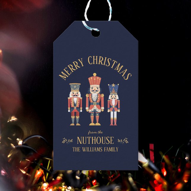 Étiquettes-cadeau Fun Joyeux Noël de Nuthouse Nutcracker (Créateur téléchargé)