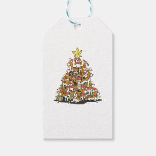 Étiquettes-cadeau Funny arbre de Noël beagle pour amoureux de les ch